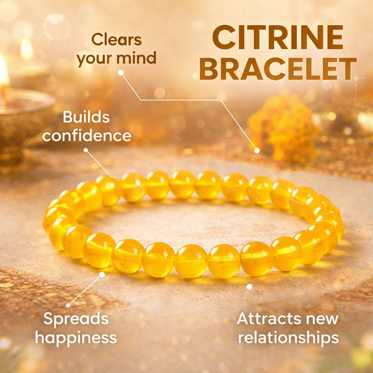 Natural Citrine Bracelet – Wealth, Positivity & Success Crystal