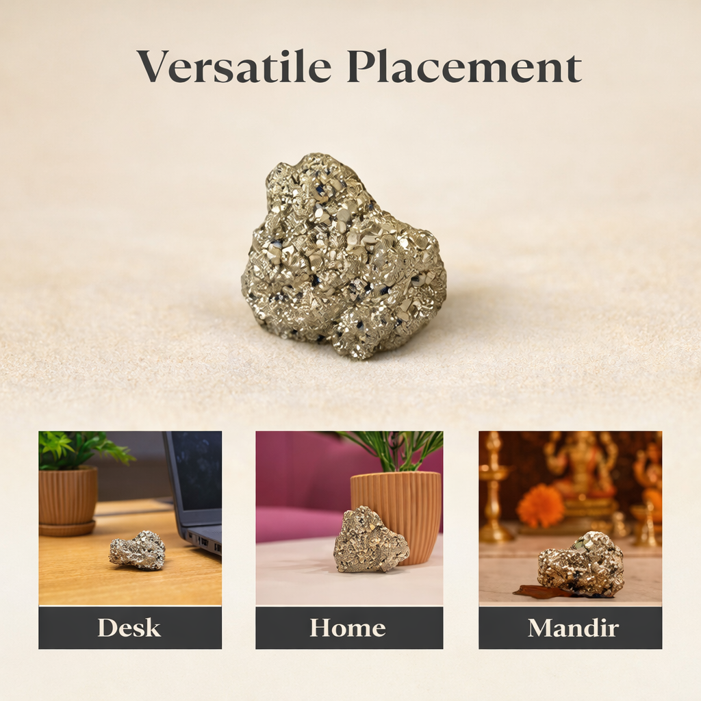 Raw Pyrite Stone – Money Magnet Crystal for Wealth & Protection