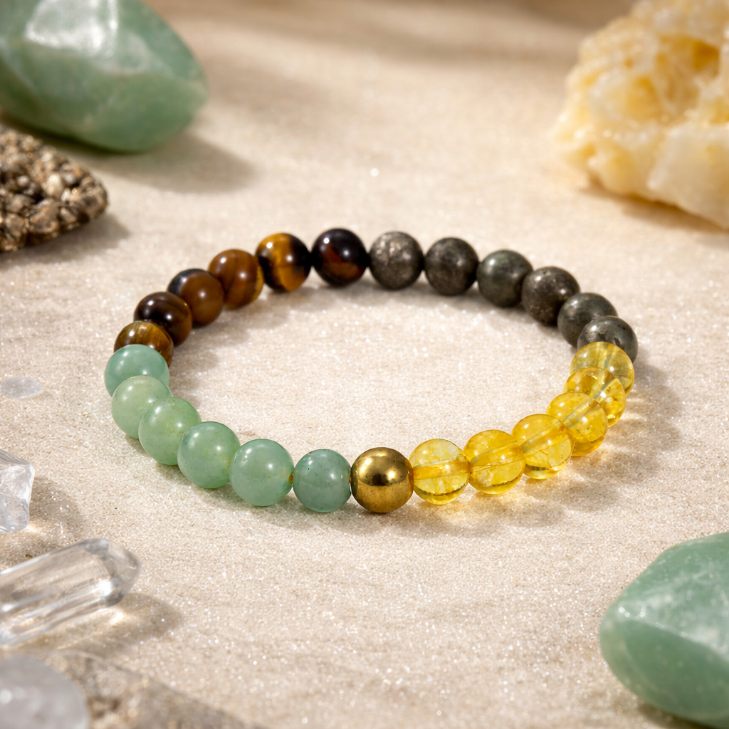 Money Magnet Bracelet – 4 Powerful Crystals for Wealth, Success & Protection