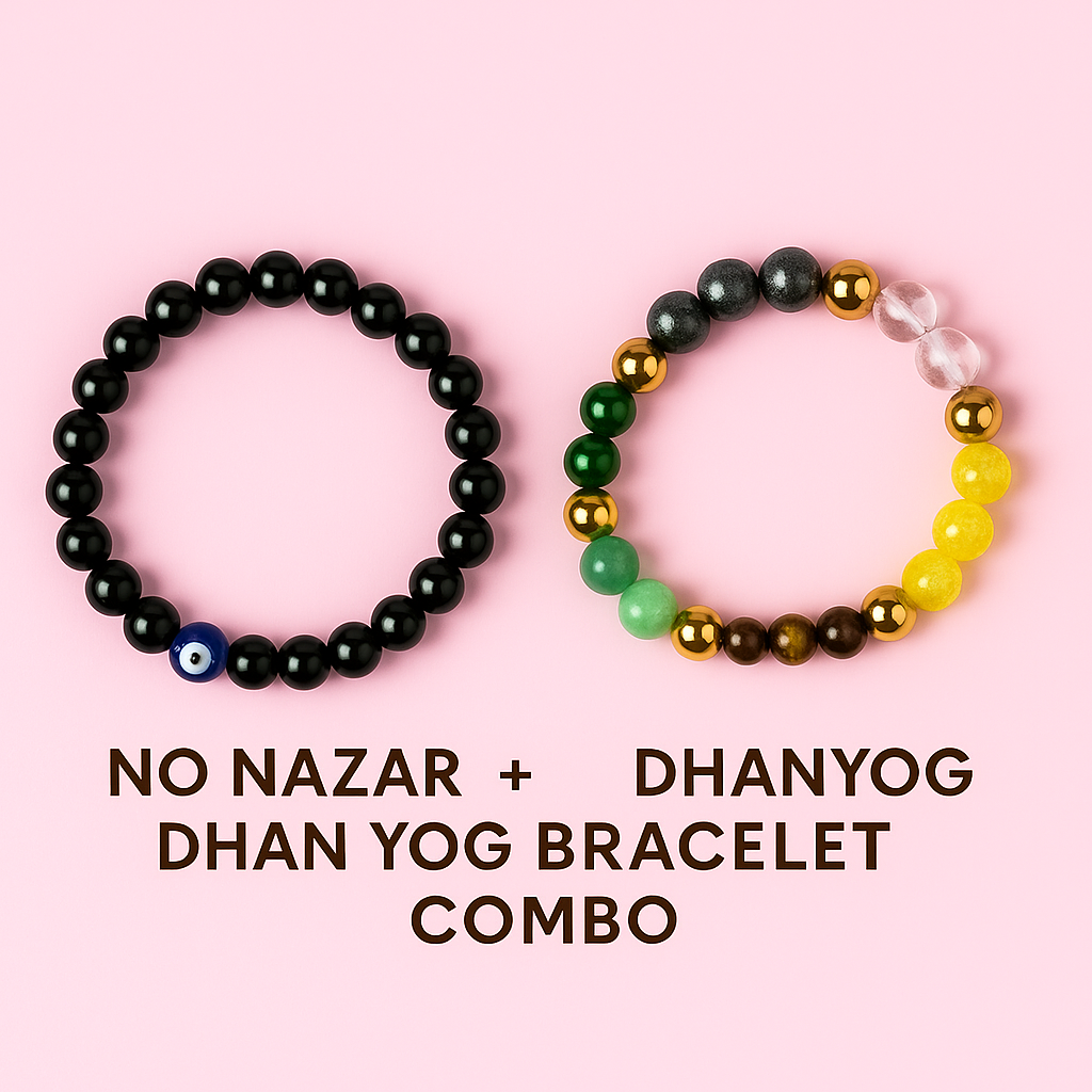 NO Nazar + Dhan Yog Bracelet Combo – Protection & Wealth Attraction Set