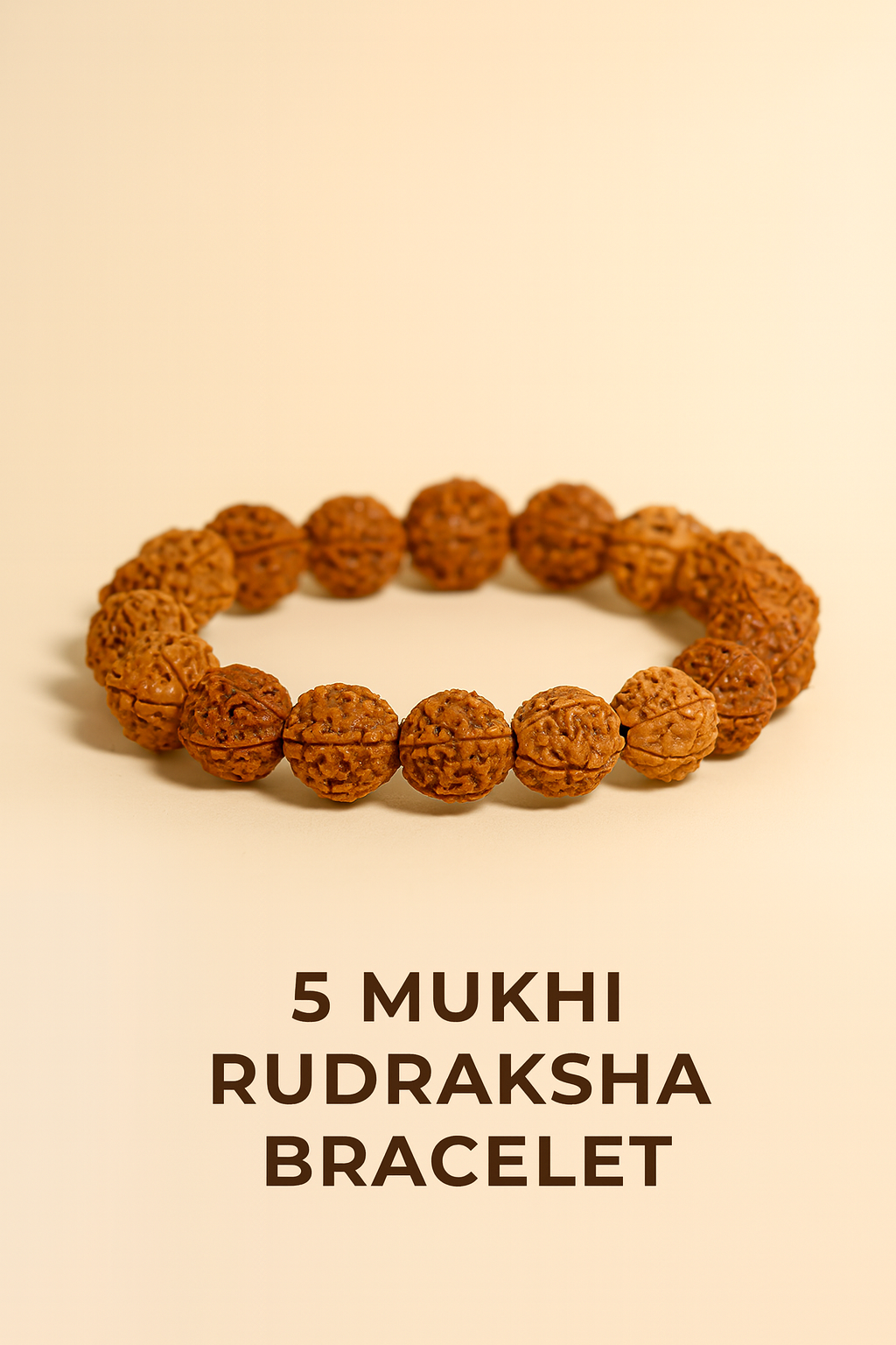 5 Mukhi Rudraksha Energy Bracelet for Calmness, Growth & Security