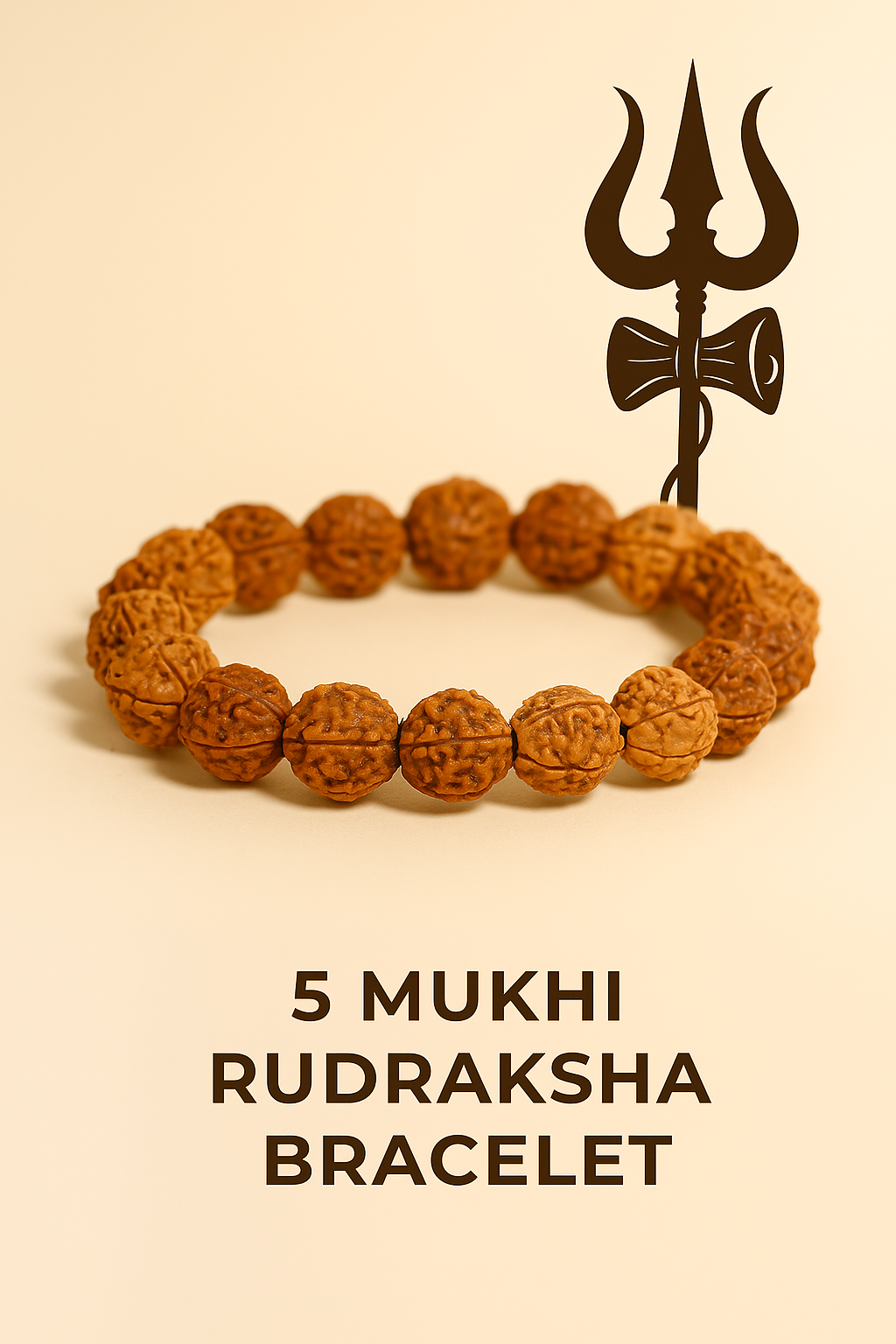5 Mukhi Rudraksha Energy Bracelet for Calmness, Growth & Security