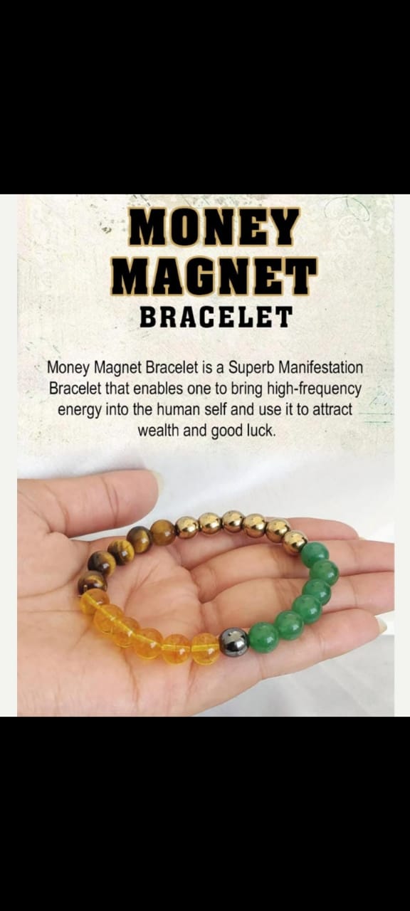 Money Magnet Bracelet – 4 Powerful Crystals for Wealth, Success & Protection