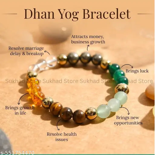 Dhan Yog Bracelet for Wealth & Success + FREE Evil Eye Protection Bracelet